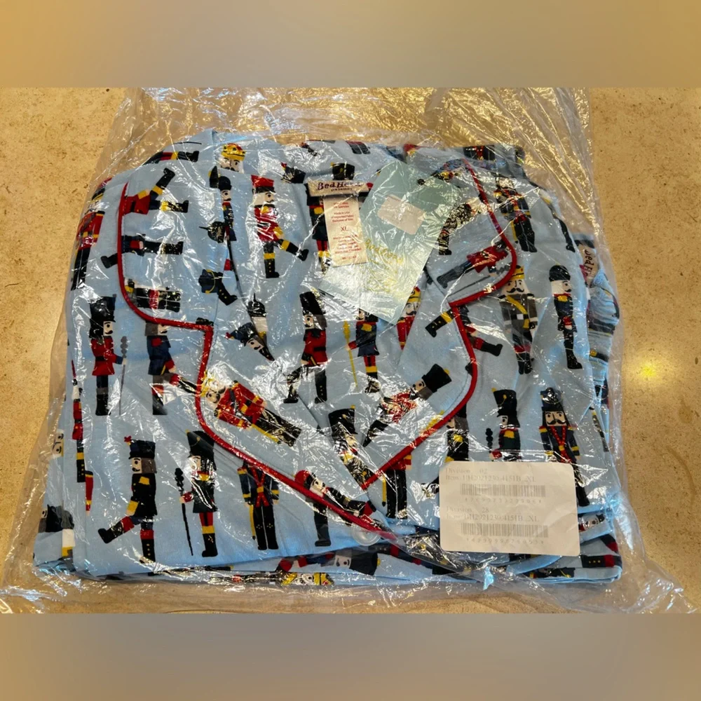 Bedhead Pajama Set, women’s XL, Light Blue with Nutcracker print, NEW WITH TAGS - Picture 3 of 8